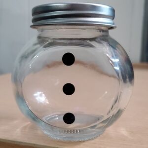 Snowman Round Glass Jar with Silver Lid 🌏5/$10🌏